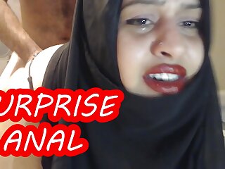 excruciating surprise anal with married hijab girl